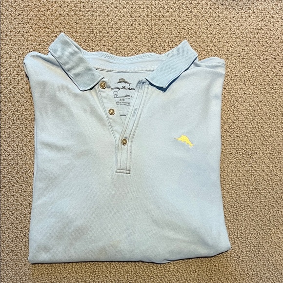 Tommy Bahama Other - Tommy Bahama Sky Blue Polo with Yellow Embroidery